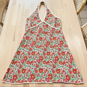 Zara Halter floral Knit Dress